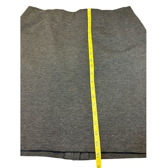 J.Jill Ponte Dark Gray Pull On Stretch Pencil Skirt Office Career Size Medium - Picture 9 of 9
